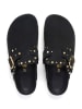 billowy Leren clogs zwart