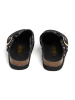 billowy Leren clogs zwart