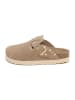 billowy Leren clogs lichtbruin