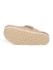 billowy Leder-Clogs in Hellbraun