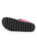 billowy Leder-Zehentrenner in Fuschia