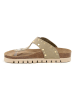 billowy Leren teenslippers beige
