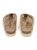 billowy Leren teenslippers beige