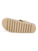 billowy Leren teenslippers beige