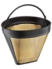 Cilio Dauerfilter für Kaffee in Schwarz/ Gold - (H)9 x Ø 12,5 cm