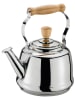 Cilio Wasserkocher "Tradition" in Silber/ Hellbraun - 1,7 l