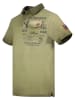 Geographical Norway Koszulka polo "Keony" w kolorze zielonym