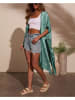 Milan Kiss Kimono turquoise/crème