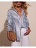 Milan Kiss Blouse blauw/wit