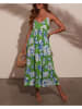 Milan Kiss Kleid in Grün/ Hellblau