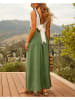 Milan Kiss Kleid in Grün/ Creme
