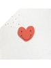 Lässig Decke "Happy Rascals Heart" in Weiß/ Rot - (L)100 x (B)100 cm