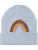 Lässig Woll-Beanie in Hellblau/ Bunt