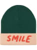 Lässig Woll-Beanie in Grün/ Orange