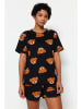 trendyol Pyjama zwart/lichtbruin