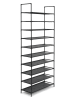 Lifa Living Schuhregal in Schwarz - (L)28 cm - (B)73 cm - (H)178 cm