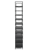 Lifa Living Schuhregal in Schwarz - (L)28 cm - (B)73 cm - (H)178 cm