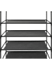 Lifa Living Schuhregal in Schwarz - (L)28 cm - (B)73 cm - (H)178 cm