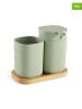 UTILITY 3-delige wastafelaccessoiresset groen