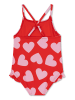 Swim Essentials Strój kąpielowy ":Hearts" w kolorze czerwono-jasnoróżowym