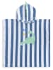 Swim Essentials Poncho "Dino" blauw/wit - (L)65 x (B)65 cm