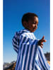 Swim Essentials Poncho "Dino" blauw/wit - (L)65 x (B)65 cm