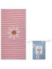 Swim Essentials Strandtuch ''Daisy Flowers" in Hellblau/ Pink - (L)135 x (B)65 cm