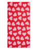 Swim Essentials Strandlaken "Hearts" rood/lichtroze - (L)135 x (B)65 cm