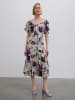 BGN Kleid in Creme/ Lila