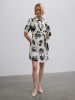 BGN Kleid in Creme/ Dunkelblau