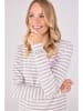 LIEBLINGSSTÜCK Longsleeve "Calista" in Grau/ Weiß