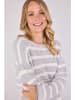 LIEBLINGSSTÜCK Pullover "Annika" in Hellgrau/ Weiß