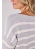 LIEBLINGSSTÜCK Pullover "Annika" in Hellgrau/ Weiß