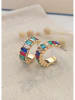 atelier MIU Vergold. Creolen mit Edelsteinen