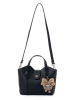 Lucky Bees Schultertasche "Celeste" in Schwarz - (B)25 x (H)21 x (T)11 cm