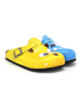 Calceo Clogs in Gelb/ Blau