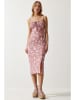Happiness Istanbul Kleid in Rosa/ Creme