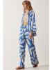 Happiness Istanbul 2tlg. Outfit in Blau/ Creme