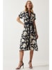 Happiness Istanbul Kleid in Schwarz/ Creme