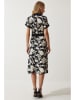 Happiness Istanbul Kleid in Schwarz/ Creme