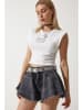Happiness Istanbul Jeans-Shorts in Anthrazit