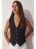 Happiness Istanbul Weste in Schwarz
