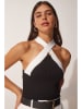 Happiness Istanbul Top zwart/wit