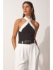 Happiness Istanbul Top zwart/wit