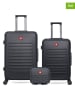 SWISS KOPPER 3tlg. Hardcase-Trolleyset "Wil" in Schwarz