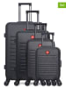 SWISS KOPPER 4tlg. Hardcase-Trolleyset "Wil" in Schwarz