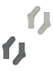 ESPRIT 2er-Set: Socken ''Check'' in Grau