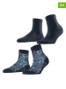 ESPRIT 2er-Set: Socken ''Geranium'' in Dunkelblau/ Hellblau