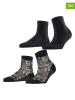 ESPRIT 2er-Set: Socken ''Geranium'' in Schwarz/ Grau