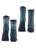 ESPRIT 2-delige set: sokken "Scandi" antraciet/turquoise